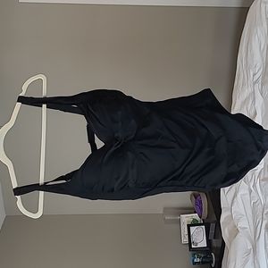 SWIMSUIT Plus Size 18W All Black one piece bathing suit never worn WITH tags